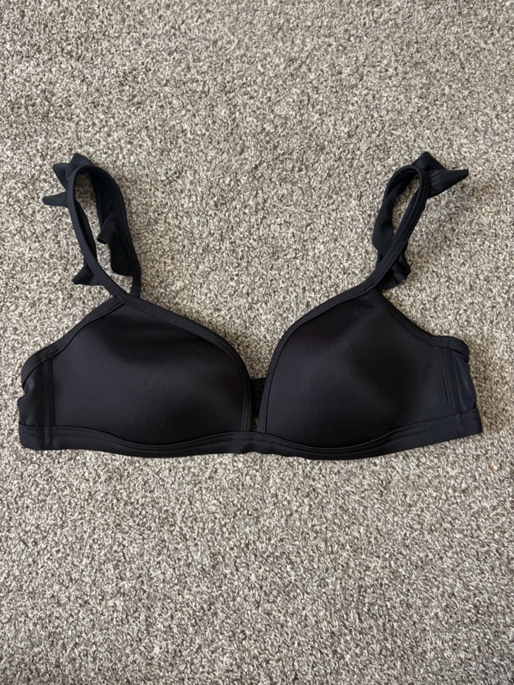PINK Victoria's Secret Black Padded Bikini Top Size Large Swimsuit